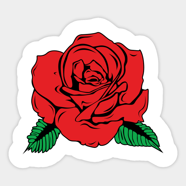 Rose Sticker by White Name